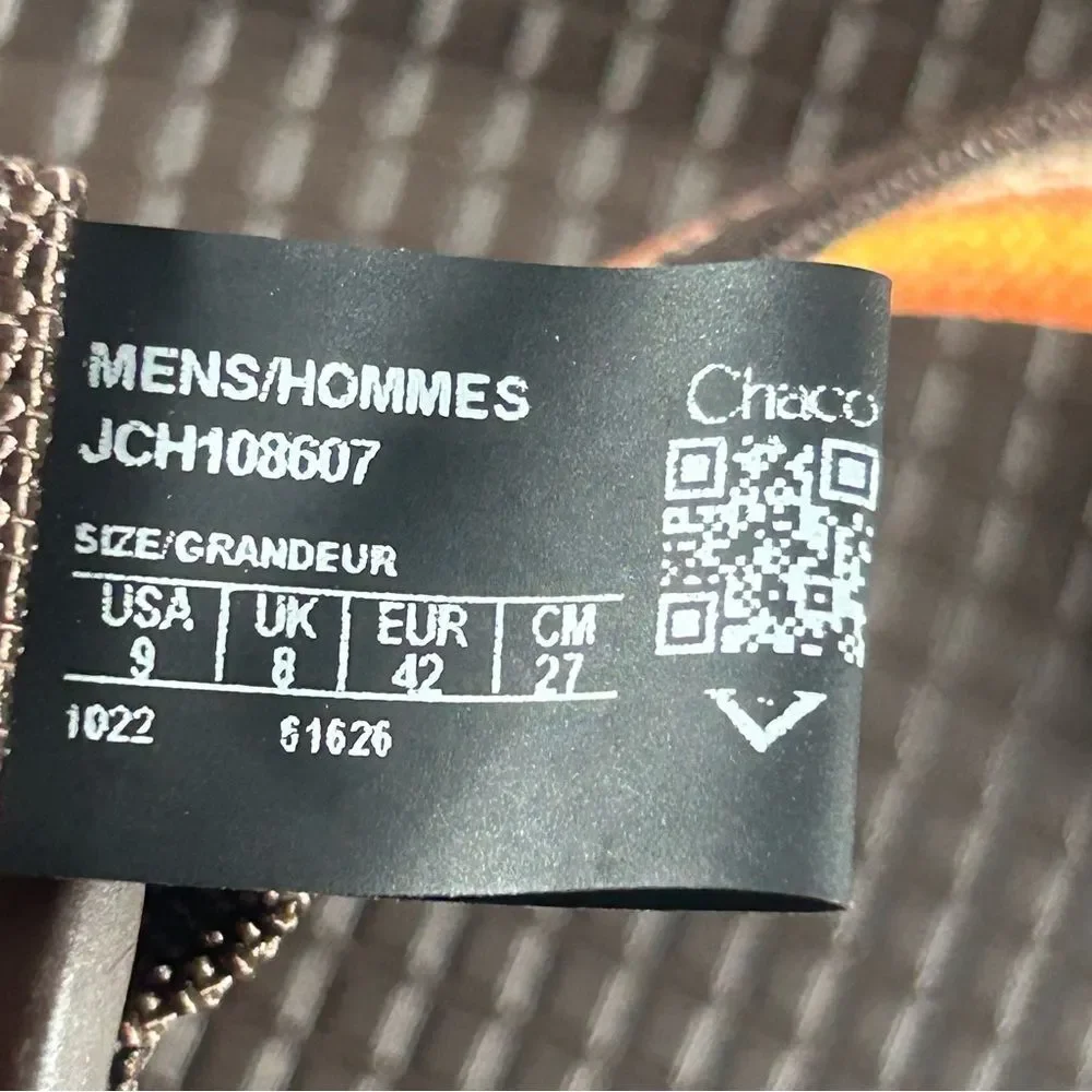 Chaco Bodhi Men’s Adjustable Strap Sandals Slides Brown Size 9